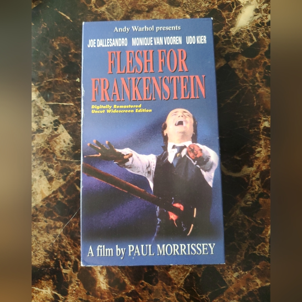 FLESH FOR FRANKENSTEIN VHS RARE OOP HORROR ANDY WARHOL PAUL MORRISSEY